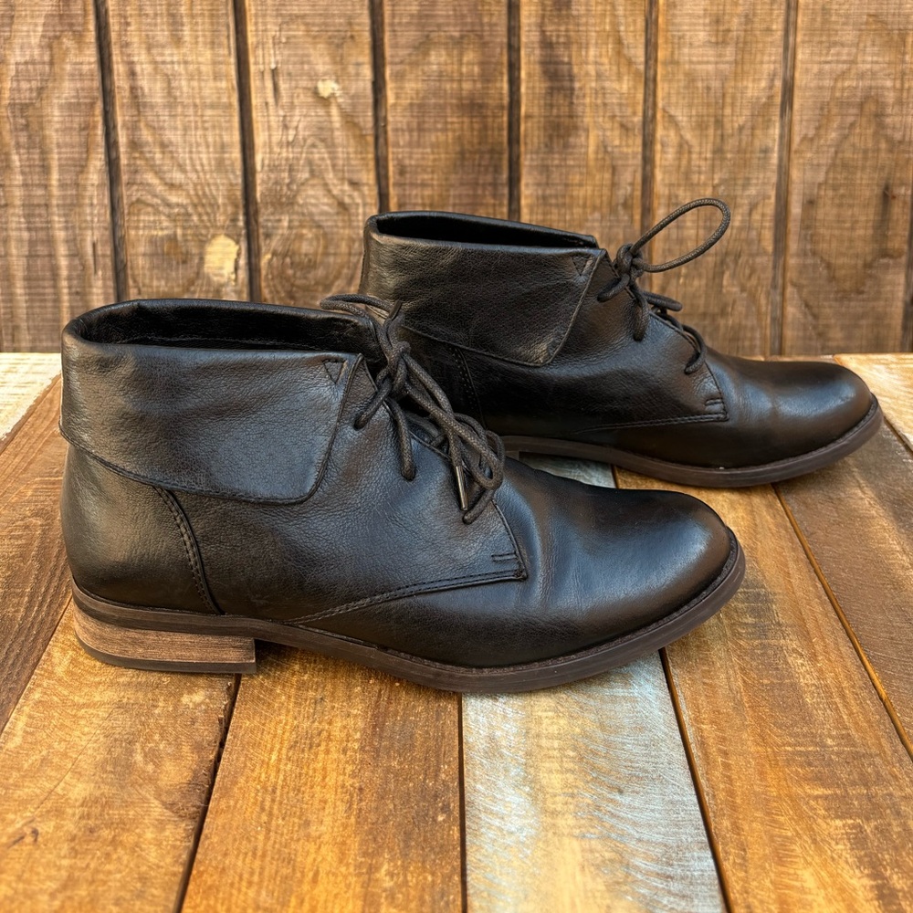 Steve Madden Black Leather Booties